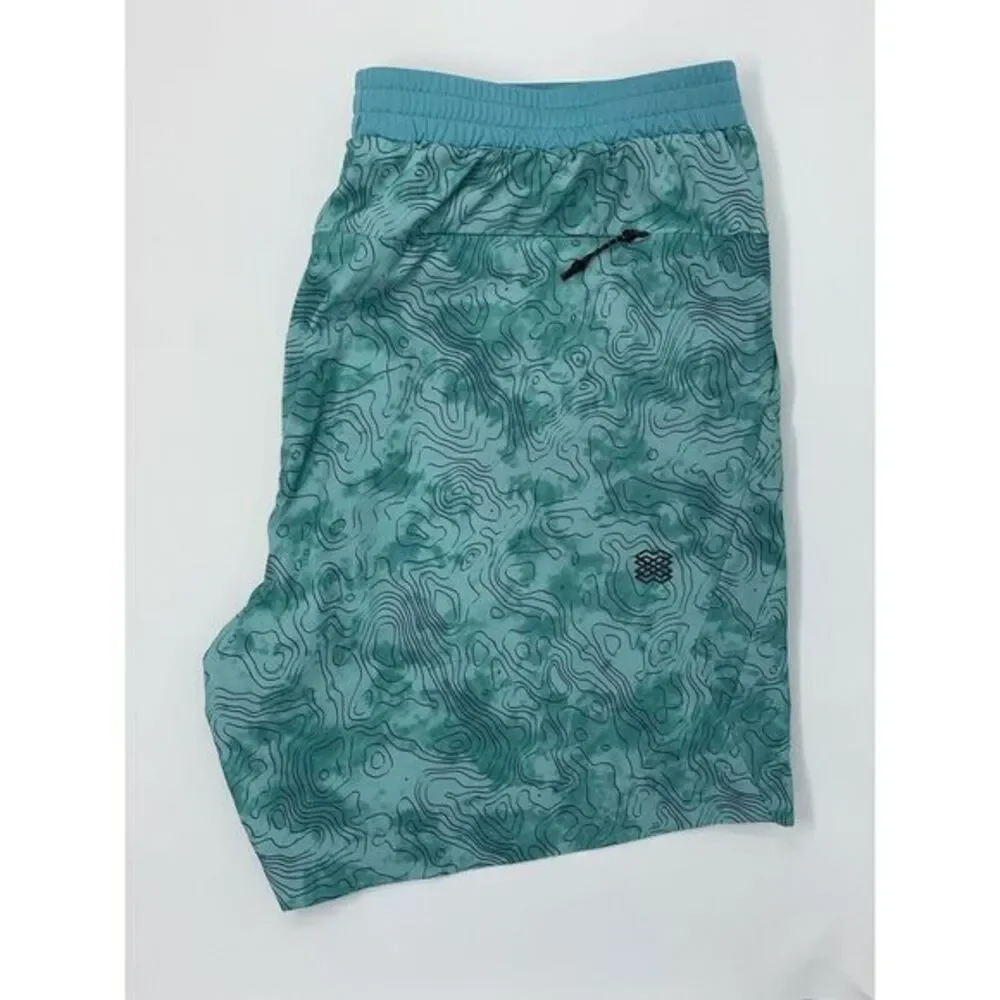 FLX‎ Aqua Teal Dynamic Stretch Men's Board Shorts Size XL